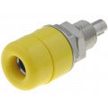 IBU401NI/GE; Socket; 4mm banana; 32A; 60VDC; yellow; nickel plated; insulated; SCHÜTZINGER IBU401NI/GE; Socket; 4mm banana; 32A; 60VDC; yellow; nickel plated; insulated; SCHÜTZINGER