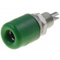 IBU401NI/GN; Socket; 4mm banana; 32A; 60VDC; green; nickel plated; insulated; SCHÜTZINGER IBU401NI/GN; Socket; 4mm banana; 32A; 60VDC; green; nickel plated; insulated; SCHÜTZINGER