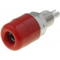 IBU401NI/RT; Socket; 4mm banana; 32A; 60VDC; red; nickel plated; screw,on panel; SCHÜTZINGER IBU401NI/RT; Socket; 4mm banana; 32A; 60VDC; red; nickel plated; screw,on panel; SCHÜTZINGER