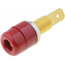 IBU 5568 AU/RT; Socket; 4mm banana; 32A; 33VAC; 70VDC; red; gold-plated; -25÷80°C; SCHÜTZINGER