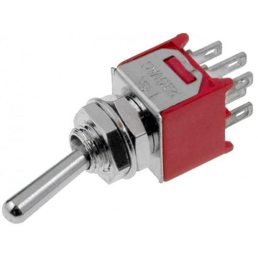 IC2102T1B1M1QE; Switch: toggle; Pos: 2; DPDT; ON-ON; 3A/125VAC; 3A/28VDC; -30÷85°C; IC SWITCHES IC2102T1B1M1QE; Switch: toggle; Pos: 2; DPDT; ON-ON; 3A/125VAC; 3A/28VDC; -30÷85°C; IC SWITCHES