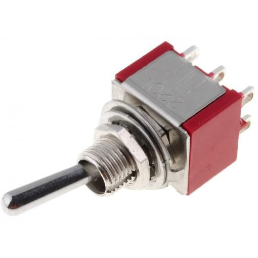 IC2201T1B1M1QE; Switch: toggle; Pos: 3; DP3T; ON-OFF-ON; 5A/125VAC; 5A/28VDC; IC SWITCHES IC2201T1B1M1QE; Switch: toggle; Pos: 3; DP3T; ON-OFF-ON; 5A/125VAC; 5A/28VDC; IC SWITCHES