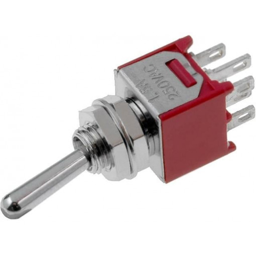IC2202T1B1M1QE; Switch: toggle; Pos: 3; DP3T; ON-OFF-ON; 3A/125VAC; 3A/28VDC; IC SWITCHES IC2202T1B1M1QE; Switch: toggle; Pos: 3; DP3T; ON-OFF-ON; 3A/125VAC; 3A/28VDC; IC SWITCHES