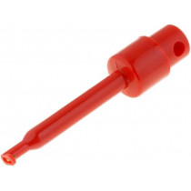 ; Clip-on probe; hook type; 3A; 60VDC; red; Grip capac: max.1.6mm; SCI