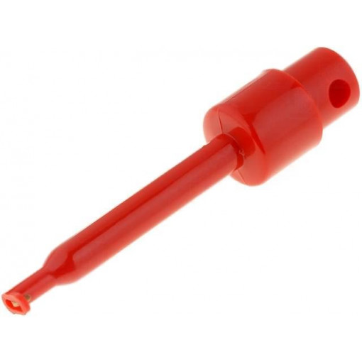 ; Clip-on probe; hook type; 3A; 60VDC; red; Grip capac: max.1.6mm; SCI