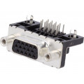 ICD15S13E4GV00LF; D-Sub HD; PIN: 15; socket; female; on PCBs,PCB snap; angled 90°; AMPHENOL ICD15S13E4GV00LF; D-Sub HD; PIN: 15; socket; female; on PCBs,PCB snap; angled 90°; AMPHENOL