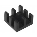 ICKBGA10X10; Heatsink: extruded; black; L: 10mm; W: 10mm; H: 6mm; aluminium; FISCHER ELEKTRONIK ICKBGA10X10; Heatsink: extruded; black; L: 10mm; W: 10mm; H: 6mm; aluminium; FISCHER ELEKTRONIK