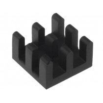 ICKBGA10X10; Heatsink: extruded; black; L: 10mm; W: 10mm; H: 6mm; aluminium; FISCHER ELEKTRONIK