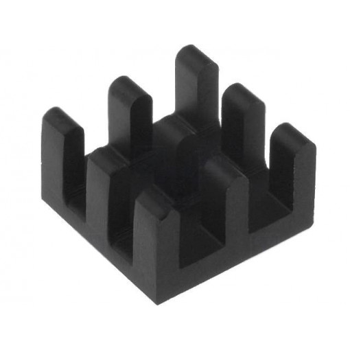 ICKBGA10X10; Heatsink: extruded; black; L: 10mm; W: 10mm; H: 6mm; aluminium; FISCHER ELEKTRONIK