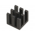 ICK BGA 11 X 11 X 10; Heatsink: extruded; black; L: 11mm; W: 11mm; H: 10mm; aluminium; FISCHER ELEKTRONIK ICK BGA 11 X 11 X 10; Heatsink: extruded; black; L: 11mm; W: 11mm; H: 10mm; aluminium; FISCHER ELEKTRONIK