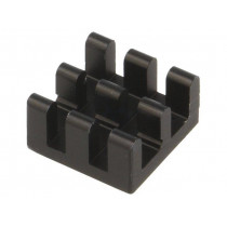 ICK BGA 11 X 11 X 6; Heatsink: extruded; black; L: 11mm; W: 11mm; H: 6mm; aluminium; FISCHER ELEKTRONIK