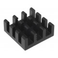 ICKBGA14X14; Heatsink: extruded; black; L: 14mm; W: 14mm; H: 6mm; aluminium; FISCHER ELEKTRONIK ICKBGA14X14; Heatsink: extruded; black; L: 14mm; W: 14mm; H: 6mm; aluminium; FISCHER ELEKTRONIK