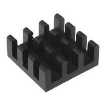 ICKBGA14X14; Heatsink: extruded; black; L: 14mm; W: 14mm; H: 6mm; aluminium; FISCHER ELEKTRONIK