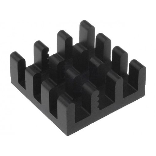 ICKBGA14X14; Heatsink: extruded; black; L: 14mm; W: 14mm; H: 6mm; aluminium; FISCHER ELEKTRONIK