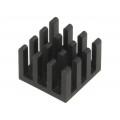ICK BGA 14 X 14 X 10; Heatsink: extruded; black; L: 14mm; W: 14mm; H: 10mm; aluminium; FISCHER ELEKTRONIK ICK BGA 14 X 14 X 10; Heatsink: extruded; black; L: 14mm; W: 14mm; H: 10mm; aluminium; FISCHER ELEKTRONIK