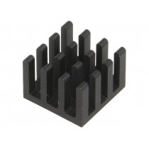 ICK BGA 14 X 14 X 10; Heatsink: extruded; black; L: 14mm; W: 14mm; H: 10mm; aluminium; FISCHER ELEKTRONIK