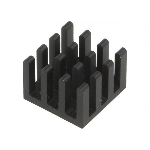 ICK BGA 14 X 14 X 10; Heatsink: extruded; black; L: 14mm; W: 14mm; H: 10mm; aluminium; FISCHER ELEKTRONIK