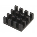 ICK BGA 15 X 15 X 6; Heatsink: extruded; black; L: 15mm; W: 15mm; H: 6mm; aluminium; FISCHER ELEKTRONIK ICK BGA 15 X 15 X 6; Heatsink: extruded; black; L: 15mm; W: 15mm; H: 6mm; aluminium; FISCHER ELEKTRONIK