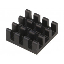 ICK BGA 15 X 15 X 6; Heatsink: extruded; black; L: 15mm; W: 15mm; H: 6mm; aluminium; FISCHER ELEKTRONIK