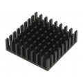 ICK BGA 19 X 19 X 10; Heatsink: extruded; black; L: 19mm; W: 19mm; H: 10mm; aluminium; FISCHER ELEKTRONIK ICK BGA 19 X 19 X 10; Heatsink: extruded; black; L: 19mm; W: 19mm; H: 10mm; aluminium; FISCHER ELEKTRONIK