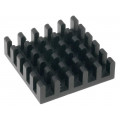ICKBGA21X21; Heatsink: extruded; black; L: 21mm; W: 21mm; H: 6mm; aluminium; FISCHER ELEKTRONIK