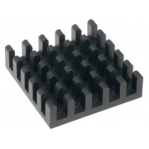 ICKBGA21X21; Heatsink: extruded; black; L: 21mm; W: 21mm; H: 6mm; aluminium; FISCHER ELEKTRONIK