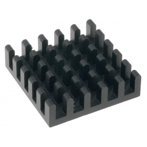 ICKBGA21X21; Heatsink: extruded; black; L: 21mm; W: 21mm; H: 6mm; aluminium; FISCHER ELEKTRONIK