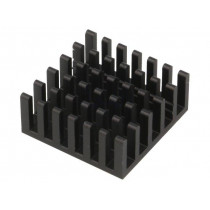 ICK BGA 23 X 23 X 10; Heatsink: extruded; black; L: 23mm; W: 23mm; H: 10mm; aluminium; FISCHER ELEKTRONIK