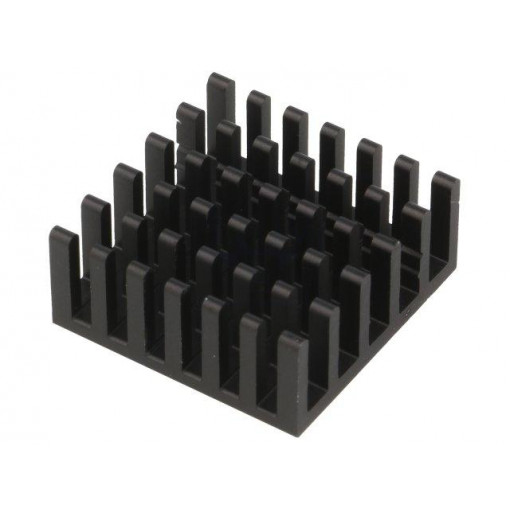 ICK BGA 23 X 23 X 10; Heatsink: extruded; black; L: 23mm; W: 23mm; H: 10mm; aluminium; FISCHER ELEKTRONIK