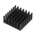 ICK BGA 25 X 25 X 10; Heatsink: extruded; black; L: 25mm; W: 25mm; H: 10mm; aluminium; FISCHER ELEKTRONIK ICK BGA 25 X 25 X 10; Heatsink: extruded; black; L: 25mm; W: 25mm; H: 10mm; aluminium; FISCHER ELEKTRONIK