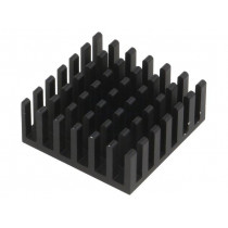 ICK BGA 25 X 25 X 10; Heatsink: extruded; black; L: 25mm; W: 25mm; H: 10mm; aluminium; FISCHER ELEKTRONIK
