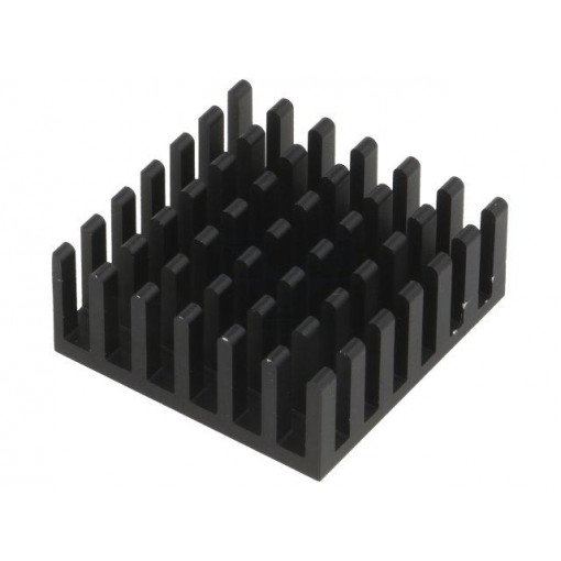 ICK BGA 25 X 25 X 10; Heatsink: extruded; black; L: 25mm; W: 25mm; H: 10mm; aluminium; FISCHER ELEKTRONIK