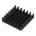 ICK BGA 25 X 25 X 6; Heatsink: extruded; black; L: 25mm; W: 25mm; H: 6mm; aluminium; FISCHER ELEKTRONIK ICK BGA 25 X 25 X 6; Heatsink: extruded; black; L: 25mm; W: 25mm; H: 6mm; aluminium; FISCHER ELEKTRONIK