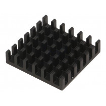 ICK BGA 25 X 25 X 6; Heatsink: extruded; black; L: 25mm; W: 25mm; H: 6mm; aluminium; FISCHER ELEKTRONIK