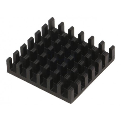 ICK BGA 25 X 25 X 6; Heatsink: extruded; black; L: 25mm; W: 25mm; H: 6mm; aluminium; FISCHER ELEKTRONIK