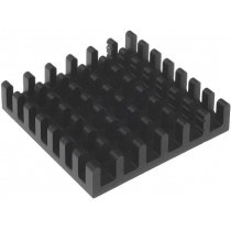 ICKBGA27X27; Heatsink: extruded; black; L: 27mm; W: 27mm; H: 6mm; aluminium; FISCHER ELEKTRONIK