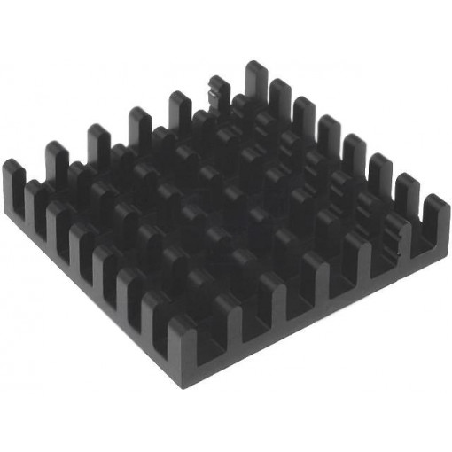 ICKBGA27X27; Heatsink: extruded; black; L: 27mm; W: 27mm; H: 6mm; aluminium; FISCHER ELEKTRONIK
