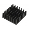 ICK BGA 27 X 27 X 10; Heatsink: extruded; black; L: 27mm; W: 27mm; H: 10mm; aluminium; FISCHER ELEKTRONIK ICK BGA 27 X 27 X 10; Heatsink: extruded; black; L: 27mm; W: 27mm; H: 10mm; aluminium; FISCHER ELEKTRONIK