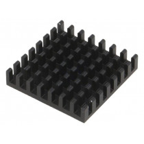ICK BGA 29 X 29 X 6; Heatsink: extruded; black; L: 29mm; W: 29mm; H: 6mm; aluminium; FISCHER ELEKTRONIK