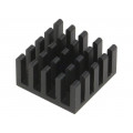 ICK BGA 33 X 33 X 10; Heatsink: extruded; black; L: 33mm; W: 33mm; H: 10mm; aluminium; FISCHER ELEKTRONIK ICK BGA 33 X 33 X 10; Heatsink: extruded; black; L: 33mm; W: 33mm; H: 10mm; aluminium; FISCHER ELEKTRONIK