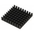 ICK BGA 33 X 33 X 6; Heatsink: extruded; black; L: 33mm; W: 33mm; H: 6mm; aluminium; FISCHER ELEKTRONIK ICK BGA 33 X 33 X 6; Heatsink: extruded; black; L: 33mm; W: 33mm; H: 6mm; aluminium; FISCHER ELEKTRONIK