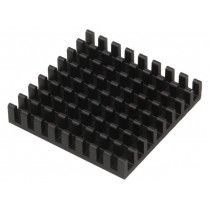 ICK BGA 33 X 33 X 6; Heatsink: extruded; black; L: 33mm; W: 33mm; H: 6mm; aluminium; FISCHER ELEKTRONIK