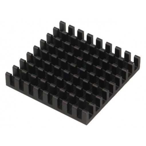 ICK BGA 33 X 33 X 6; Heatsink: extruded; black; L: 33mm; W: 33mm; H: 6mm; aluminium; FISCHER ELEKTRONIK