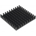 ICKBGA40X40; Heatsink: extruded; black; L: 40mm; W: 40mm; H: 6mm; aluminium; FISCHER ELEKTRONIK