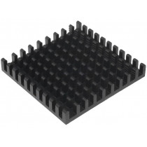 ICKBGA40X40; Heatsink: extruded; black; L: 40mm; W: 40mm; H: 6mm; aluminium; FISCHER ELEKTRONIK