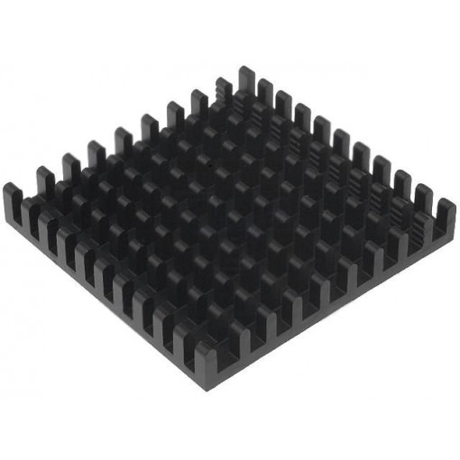 ICKBGA40X40; Heatsink: extruded; black; L: 40mm; W: 40mm; H: 6mm; aluminium; FISCHER ELEKTRONIK