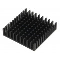 ICK BGA 40 X 40 X 10; Heatsink: extruded; black; L: 40mm; W: 40mm; H: 10mm; aluminium; FISCHER ELEKTRONIK ICK BGA 40 X 40 X 10; Heatsink: extruded; black; L: 40mm; W: 40mm; H: 10mm; aluminium; FISCHER ELEKTRONIK