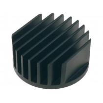 ICKLEDR32X14; Heatsink; LED; Ø: 32mm; H: 14mm; 15.71K/W; Colour: black; FISCHER ELEKTRONIK