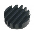 ICKLEDR33X10; Heatsink; LED; Ø: 33mm; H: 10mm; 17.6K/W; Colour: black; FISCHER ELEKTRONIK
