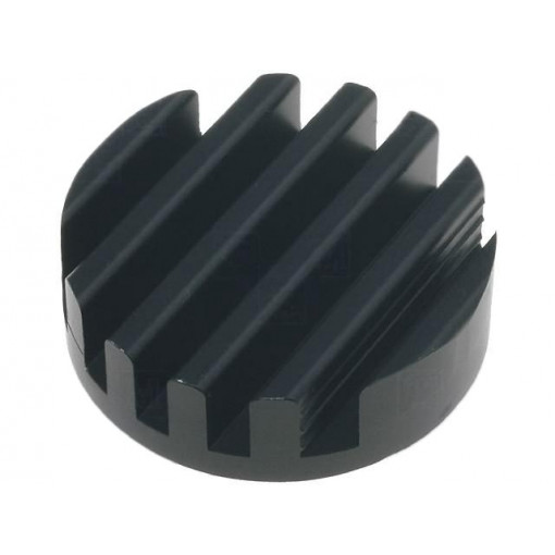 ICKLEDR33X10; Heatsink; LED; Ø: 33mm; H: 10mm; 17.6K/W; Colour: black; FISCHER ELEKTRONIK